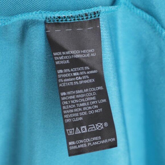 CHICO'S Travelers Slinky Stretch Draped Cardigan Teal Turquoise Size 2 US 12/14 - Picture 6 of 6